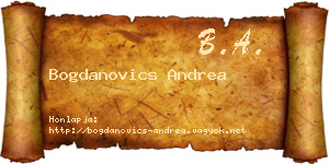 Bogdanovics Andrea névjegykártya
